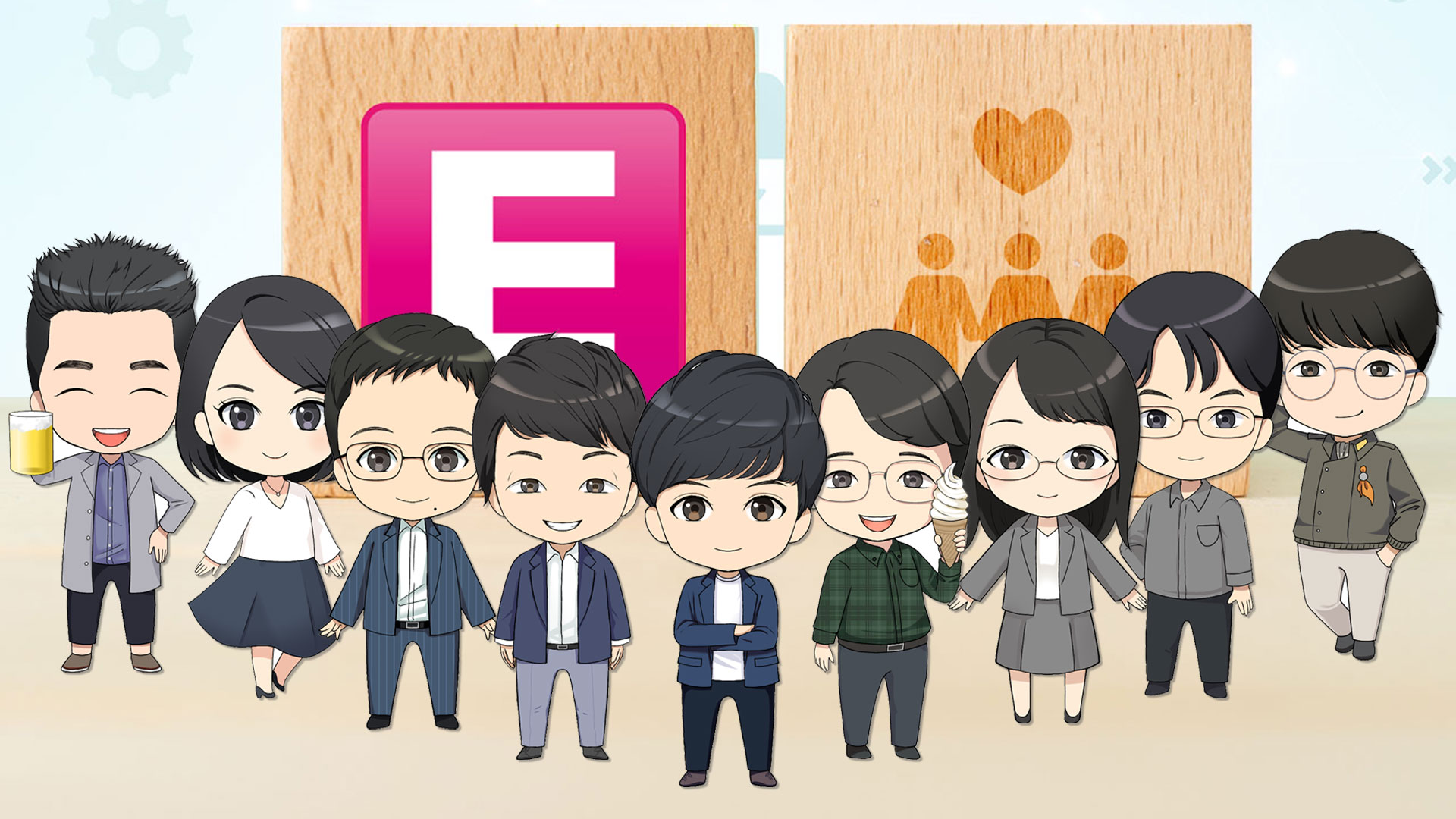 E-kanメンバーのキャラ化計画の第１弾が完成しました！