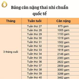 Bảng Cân Nặng Thai Nhi Drspa