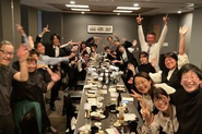 業績が良かった月には達成会も開催！1回では日程が合わないため複数回に分けて開催します！