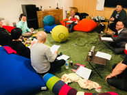 月1回開催の実践会風景（コロナ前）現在はZOOM開催。