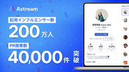 国内No.1インフルエンサー検索/分析SaaS「Astream」