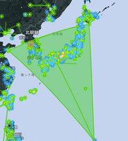 去年末のDarsana。主戦場は東京であったが開始14時になった瞬間に北海道の襟裳岬、中国の青島、グアムを結ぶ巨大CFで覆われた。