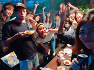 デザイナーと一緒に行った合宿のバーベキューです。