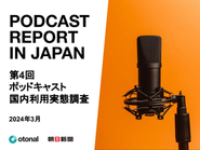 毎年朝日新聞社との協働でポッドキャスト国内利用実態調査を実施。市場を正確に捉えるべく調査・分析する活動も行っています。