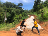 チェンマイの圃場への道作りからスタート