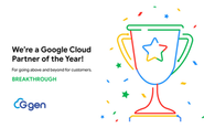 ニーズに合ったソリューション提案などを通したビジネスの拡大が評価され、2023 Google Cloud Breakthrough Partner of the Year - Japanを受賞しました。