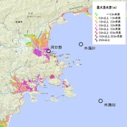 南海トラフ地震による津波シミュレーションを実施して、この津波に対する防災対策の効果検証と、対策の経済的な評価を実施しました。