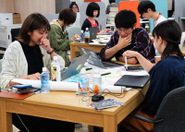 社員同士学び合う勉強会や部活が月3～4回程度開催されています。